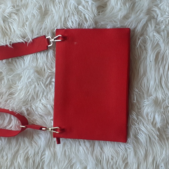 Rothy's Retired Dual Zip Crossbody Purse in Bright Poppy - Picture 8 of 9